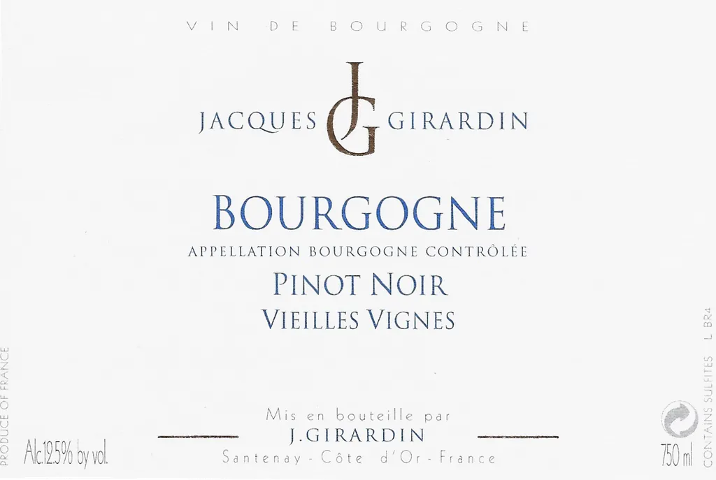 Bourgogne Vieilles Vignes Pinot Noir Bottle