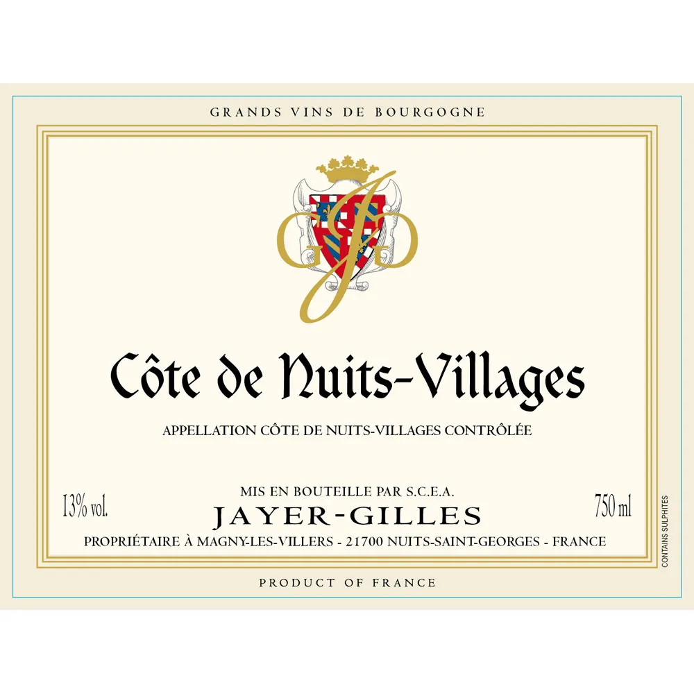 Jayer-Gilles Cote de Nuits-Villages Bottle