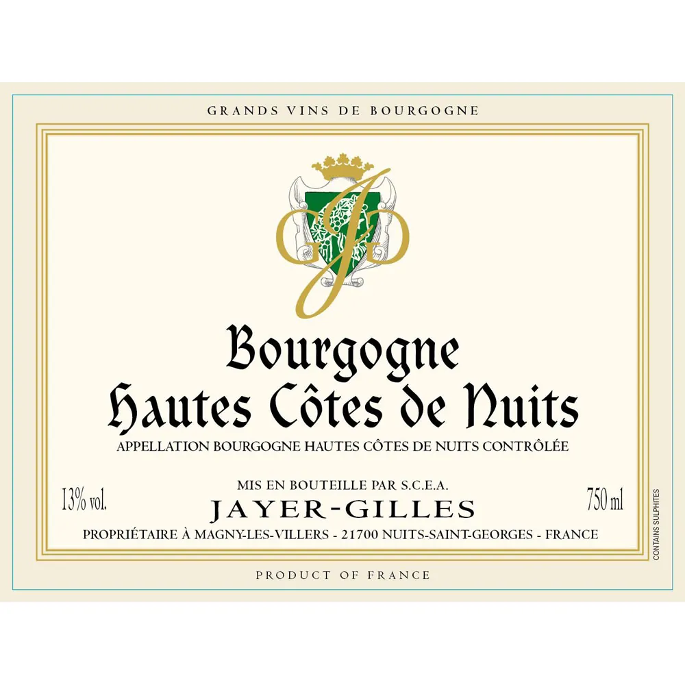 Jayer-Gilles Haute Cotes de Nuits Blanc Bottle