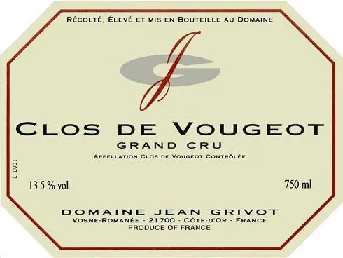 Clos de Vougeot Grand Cru Bottle