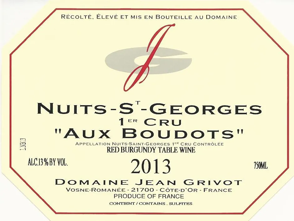 Nuits-St-Georges Aux Boudots Premier Cru Bottle