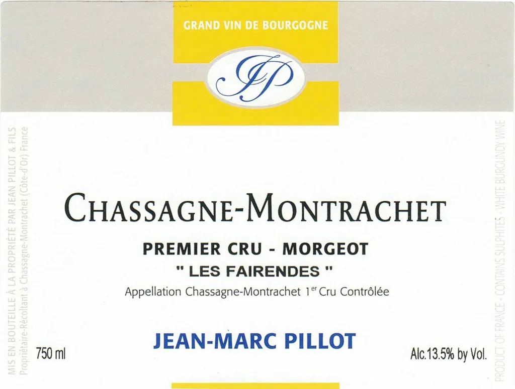 Chassagne-Montrachet Morgeot Les Fairendes Premier Cru Bottle