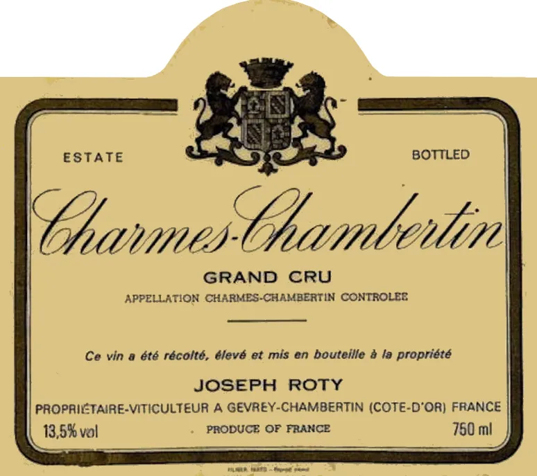 Charmes-Chambertin Grand Cru Bottle