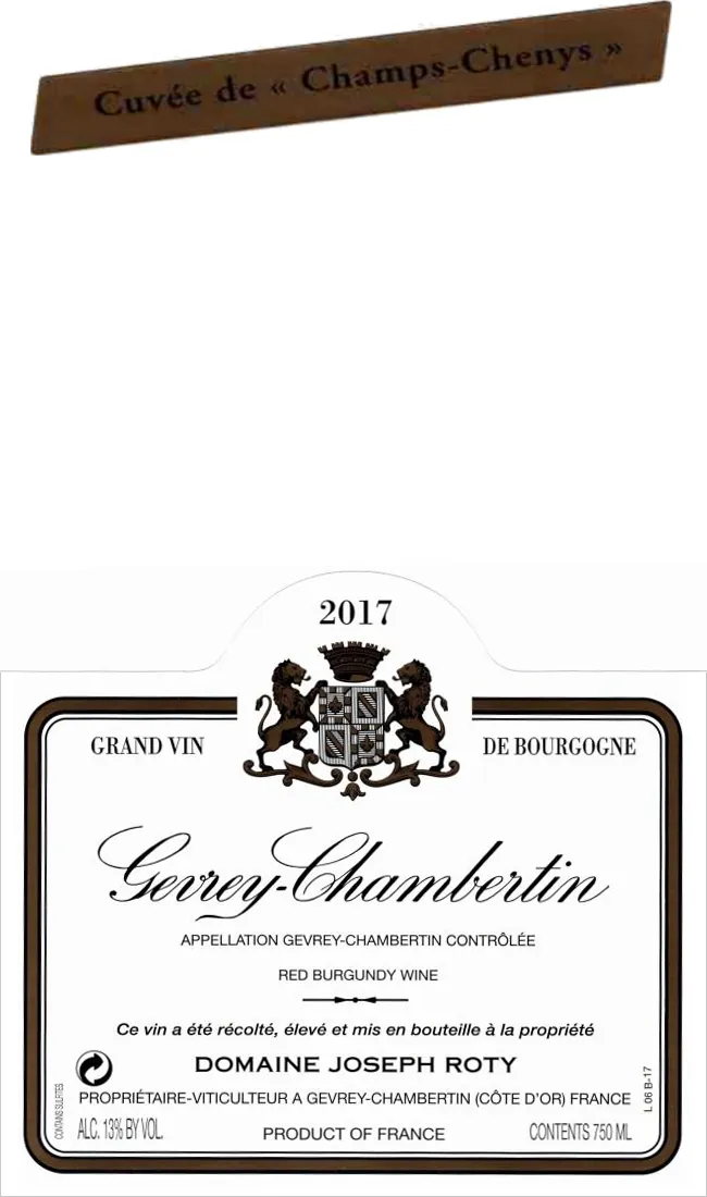 Gevrey-Chambertin Champs Chenys Bottle