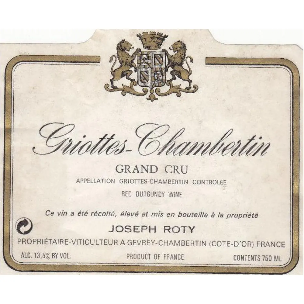 Griottes-Chambertin Grand Cru Bottle