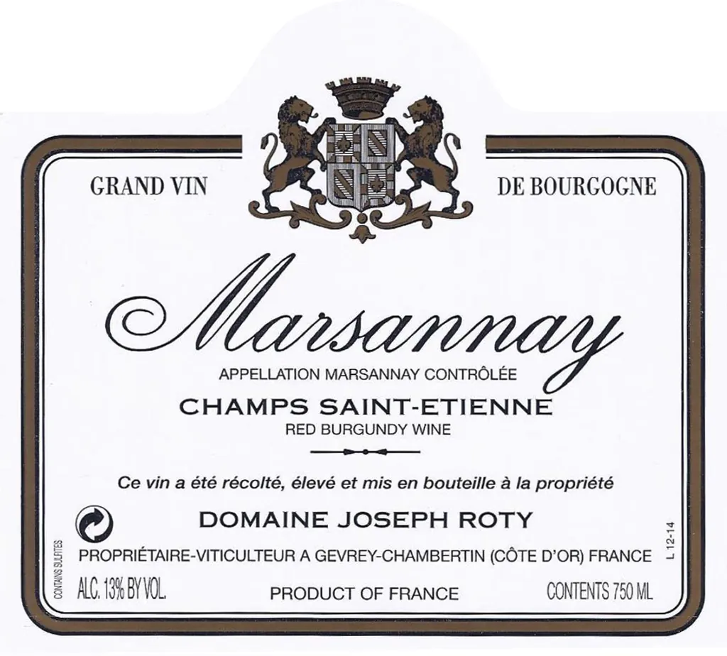 Marsannay Champs St Etienne Bottle