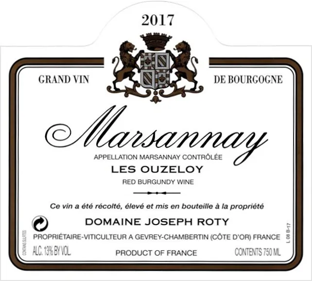 Marsannay Les Ouzeloy Bottle
