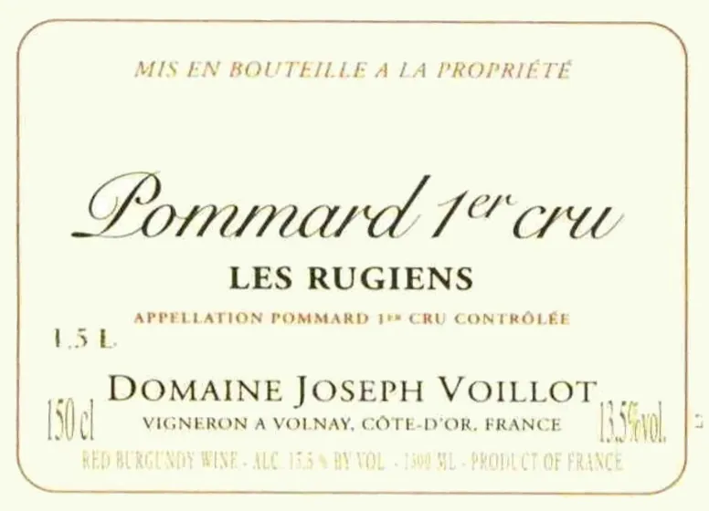 Pommard Les Rugiens Premier Cru Bottle