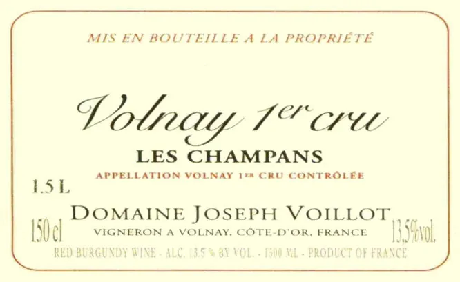 Volnay Les Champans Premier Cru Bottle