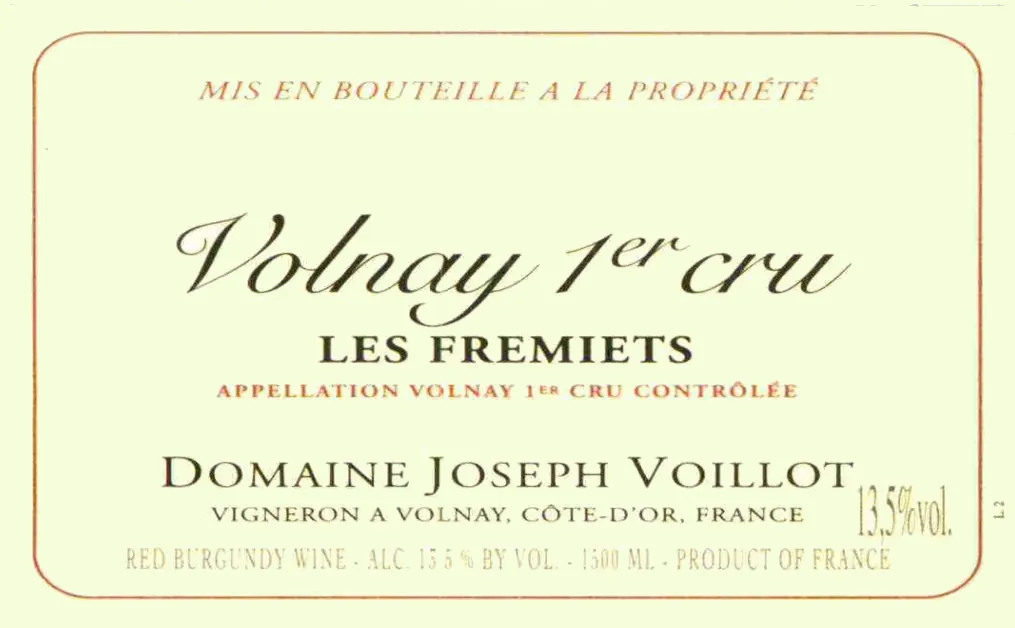 Volnay Les Fremiets Premier Cru Bottle