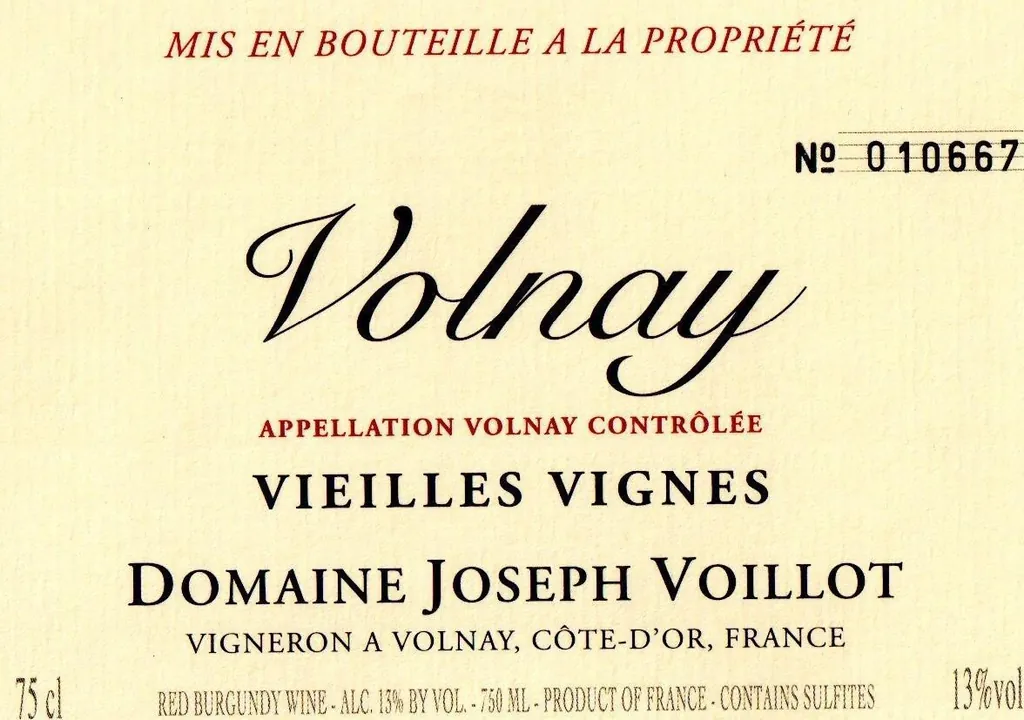 Volnay Vieilles Vignes Bottle