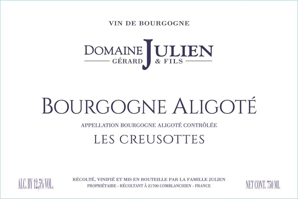 Les Creusottes Bourgogne Aligote Bottle