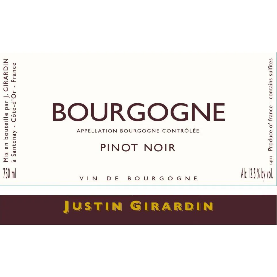 Bourgogne Pinot Noir Bottle