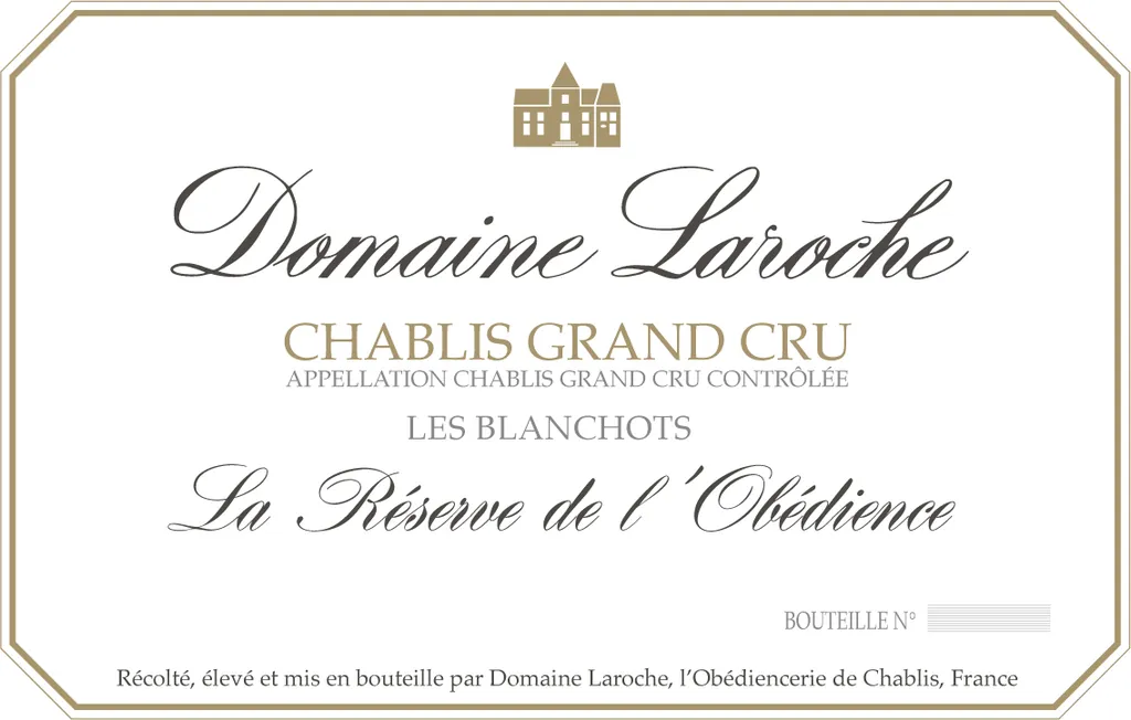 Chablis La Réserve de l’Obedience Les Blanchots Grand Cru Bottle