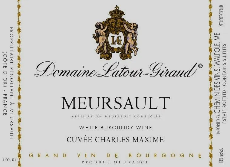 Meursault Cuvee Charles Maxime Bottle