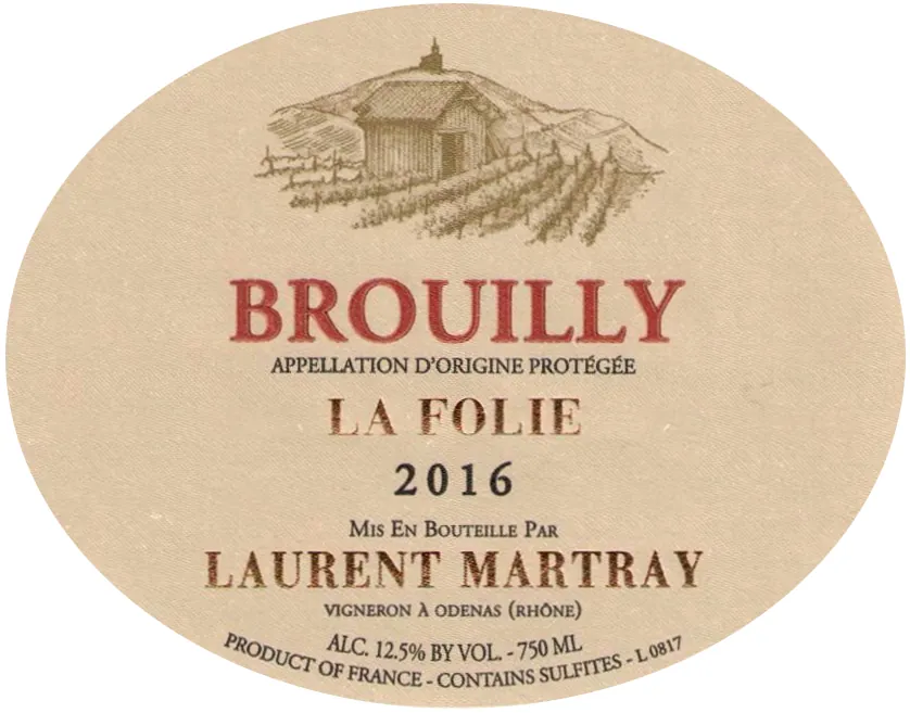 Brouilly La Folie Bottle