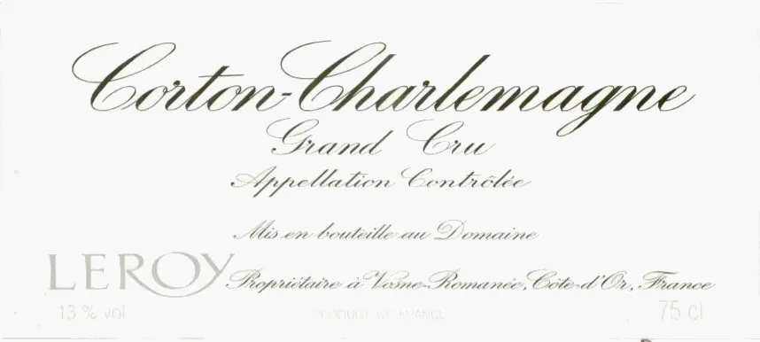 Corton-Charlemagne Grand Cru Bottle