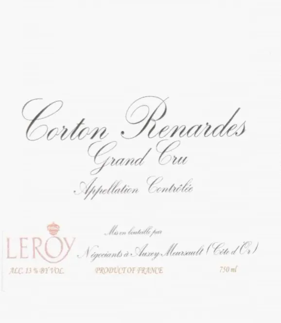 Corton-Renardes Grand Cru Bottle