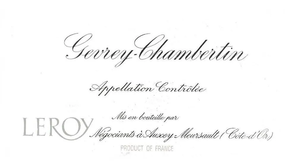 Gevrey-Chambertin Bottle