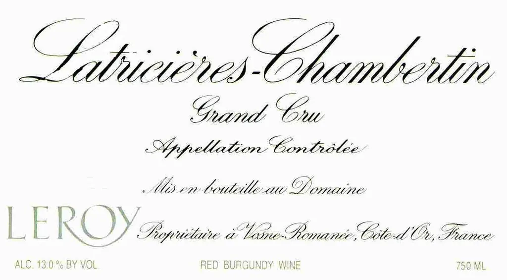 Latricieres-Chambertin Grand Cru Bottle