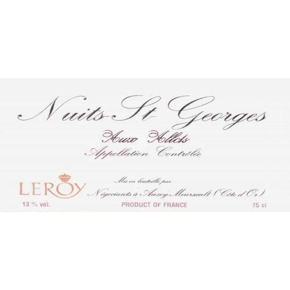 Nuits Saint Georges Aux Allots Bottle