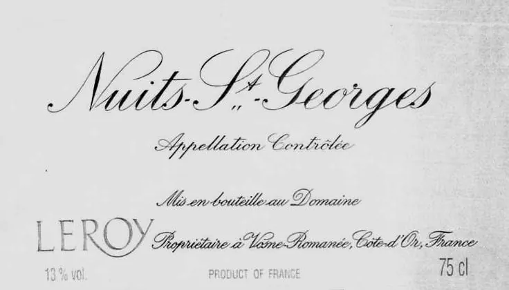 Nuits-St-Georges Bottle