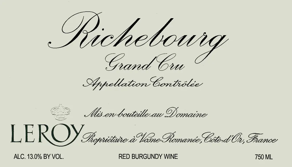 Richebourg Grand Cru Bottle