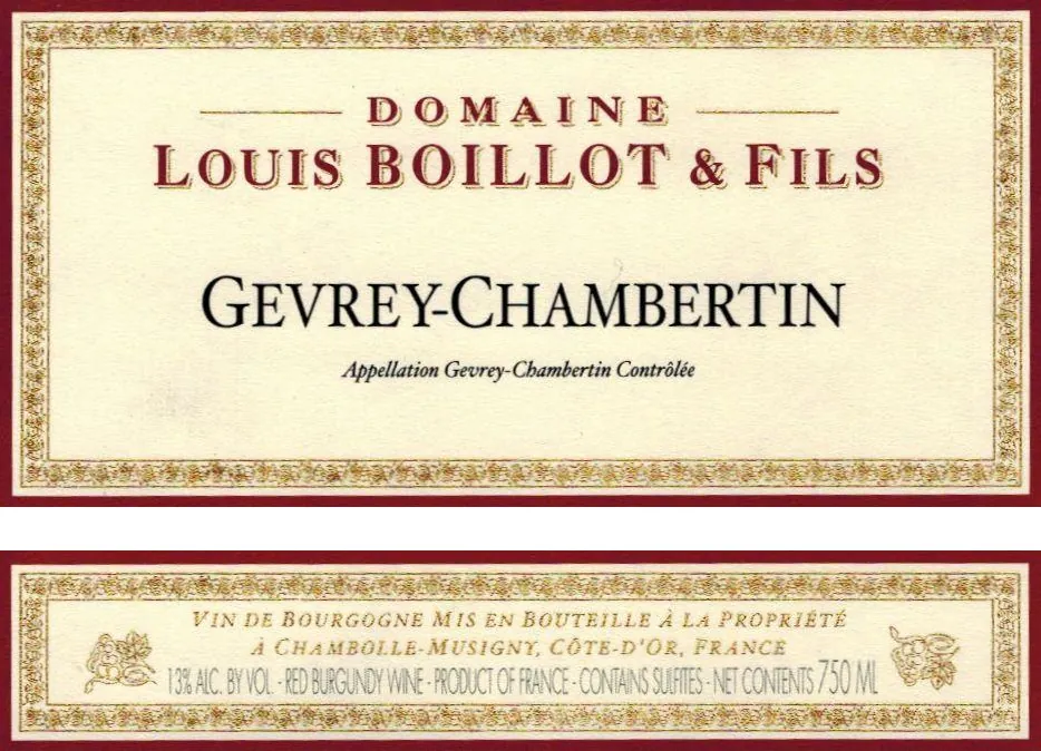 Gevrey-Chambertin Bottle