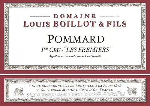 Pommard Les Fremiers Premier Cru Bottle