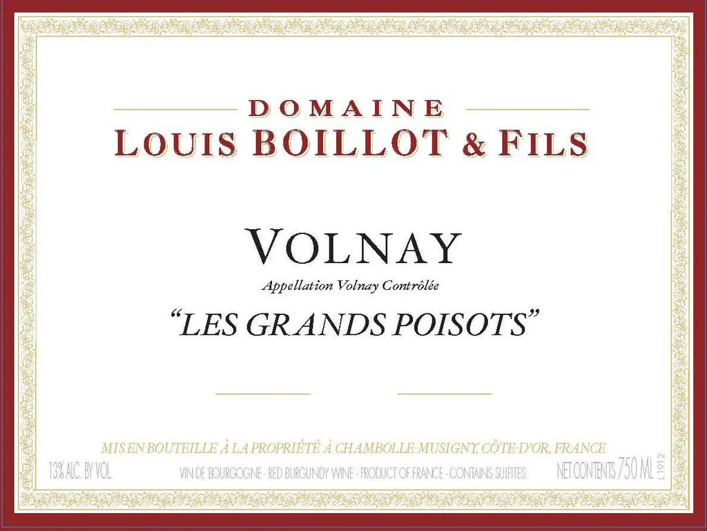 Volnay Les Grands Poisots Bottle