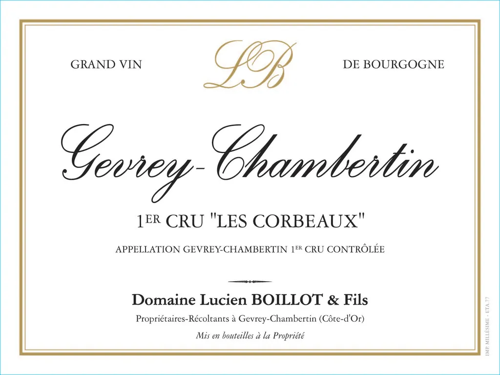 Gevrey-Chambertin Les Corbeaux Premier Cru Bottle