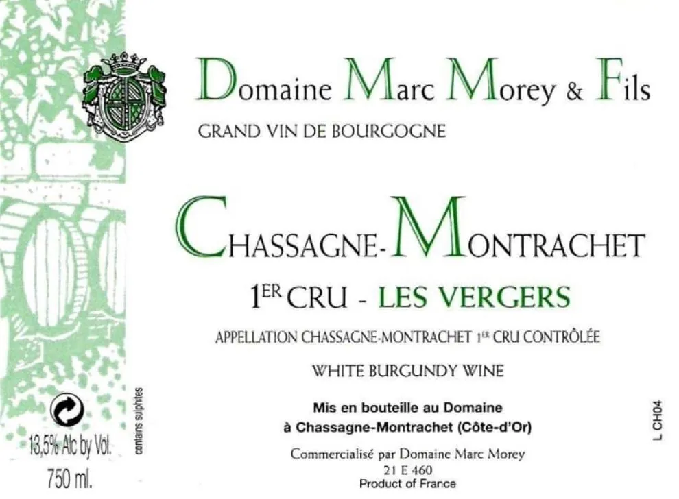 Chassagne-Montrachet Les Vergers Premier Cru Bottle