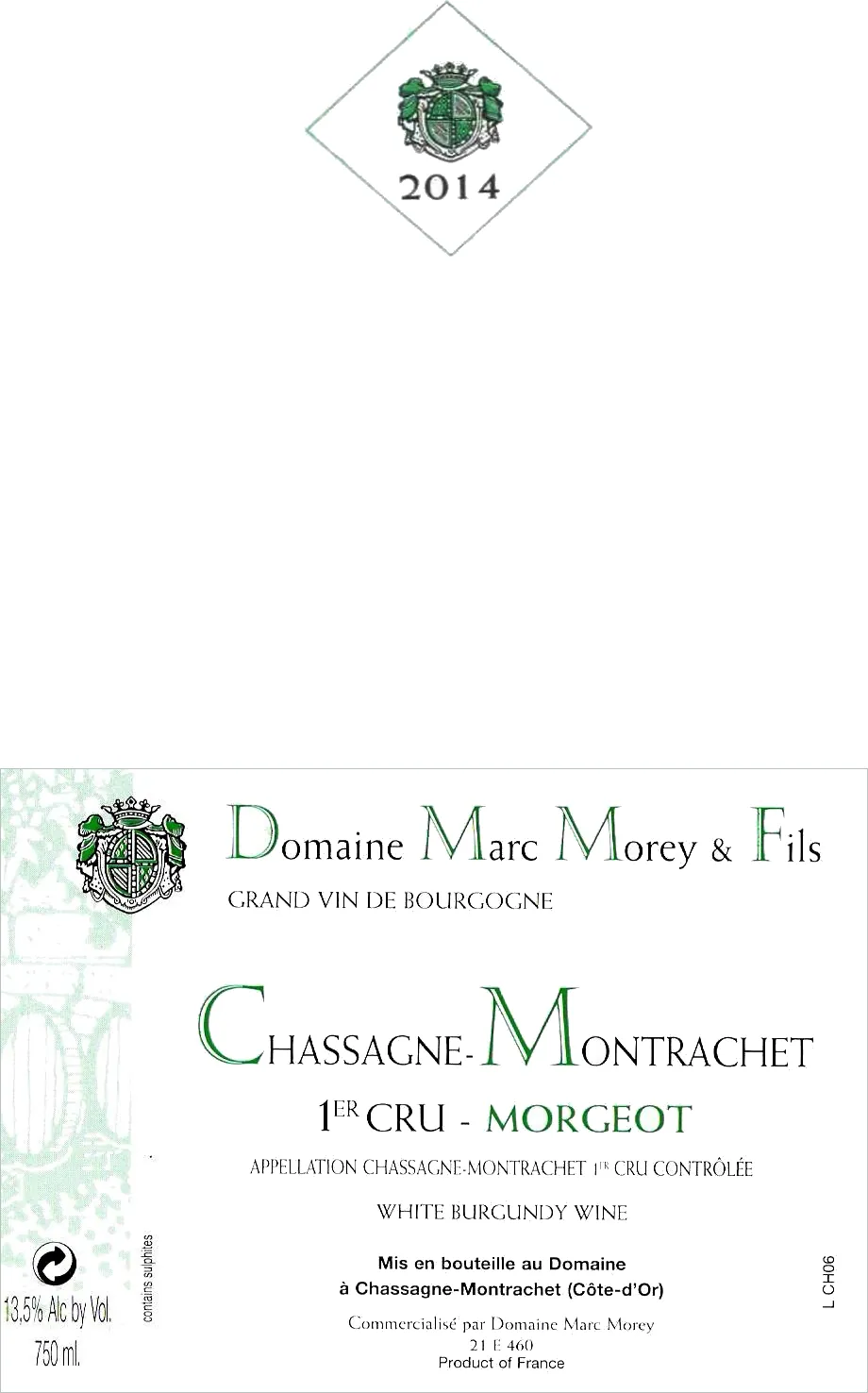 Chassagne-Montrachet Morgeot Premier Cru Bottle