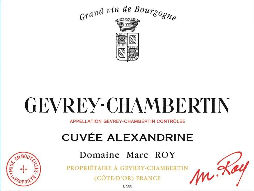Gevrey-Chambertin Cuvee Alexandrine Bottle