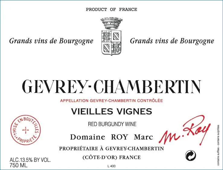Gevrey-Chambertin Vieilles Vignes Bottle