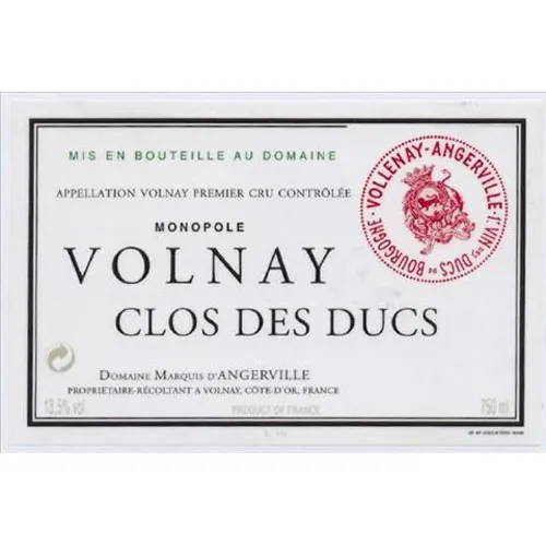 Volnay Clos des Ducs Premier Cru Monopole Bottle
