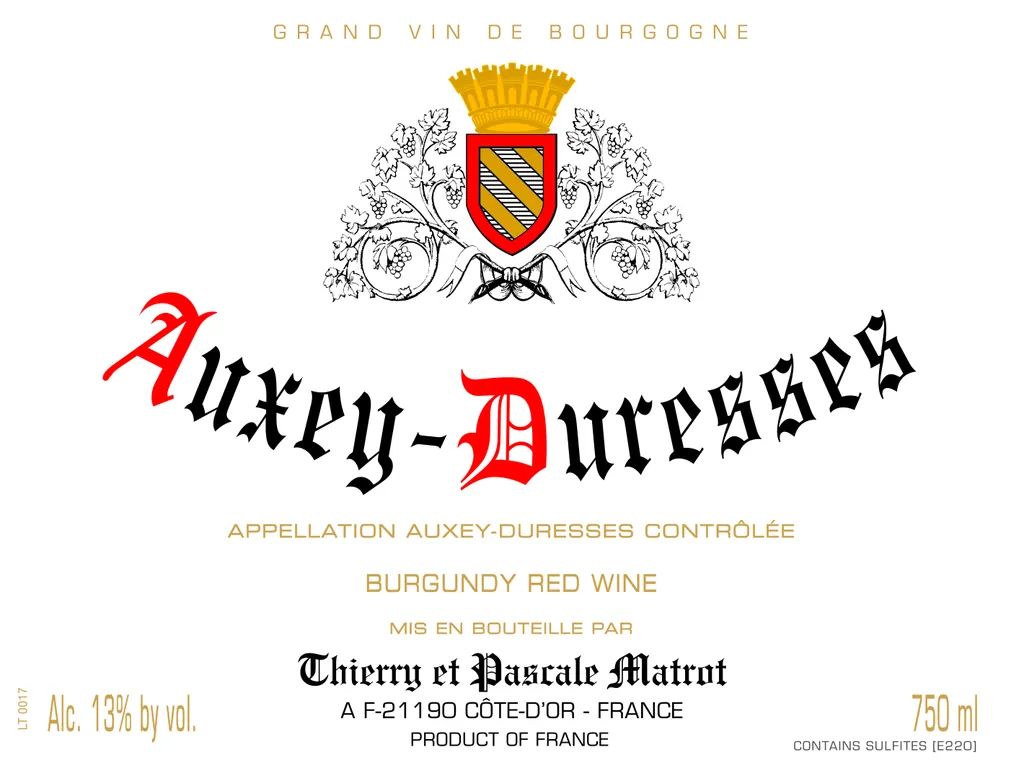Auxey-Duresses Rouge Bottle