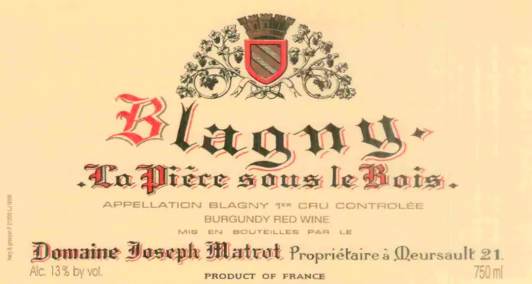 Blagny La Piece sous le Bois Premier Cru Bottle