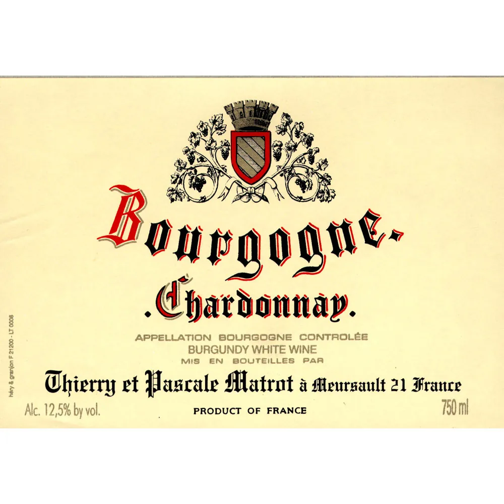 Bourgogne Chardonnay Bottle