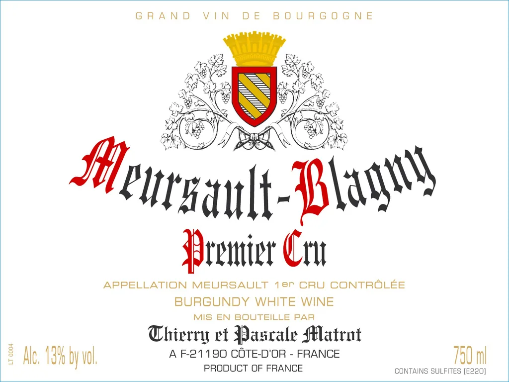 Meursault Blagny Premier Cru Bottle