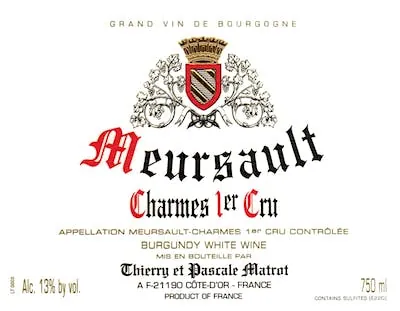 Meursault Charmes Premier Cru Bottle