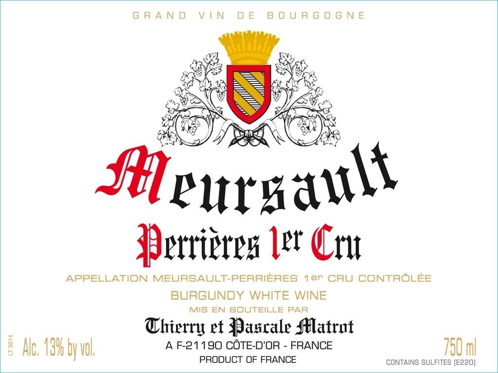 Meursault Perrieres Premier Cru Bottle
