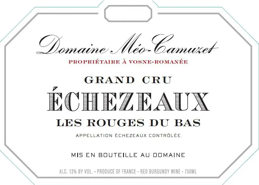 Echezeaux Les Rouges Du Bas Grand Cru Bottle