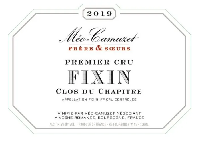 Fixin Clos du Chapitre Premier Cru Bottle