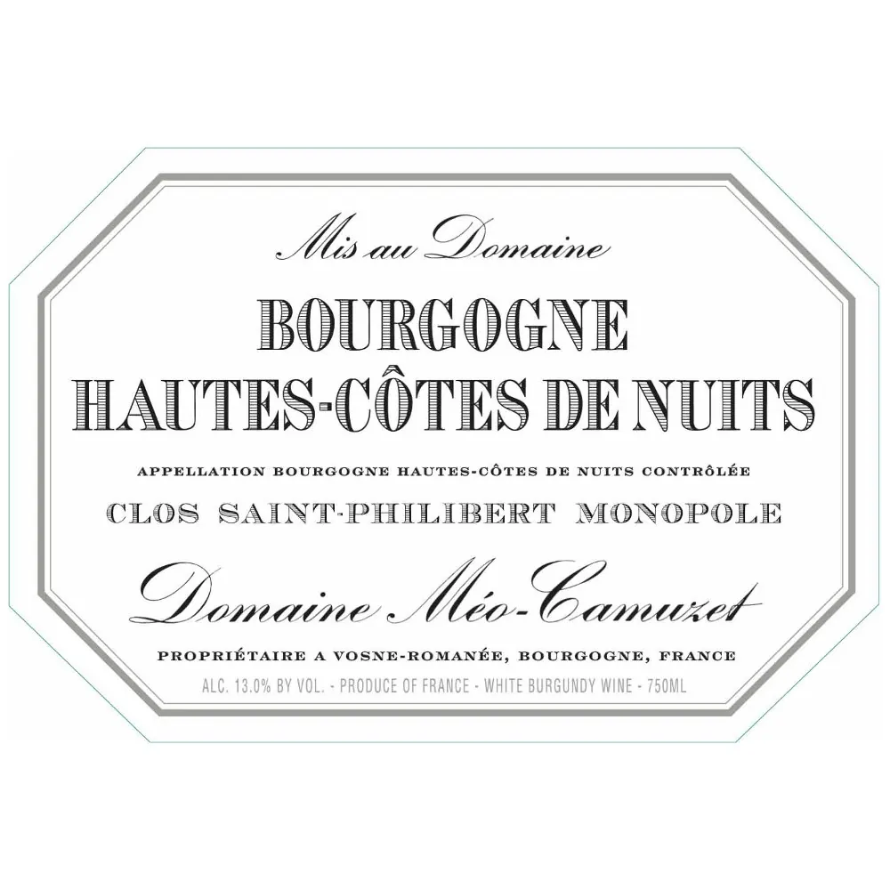 Hautes Cotes de Nuits Blanc Clos St. Philibert Bottle