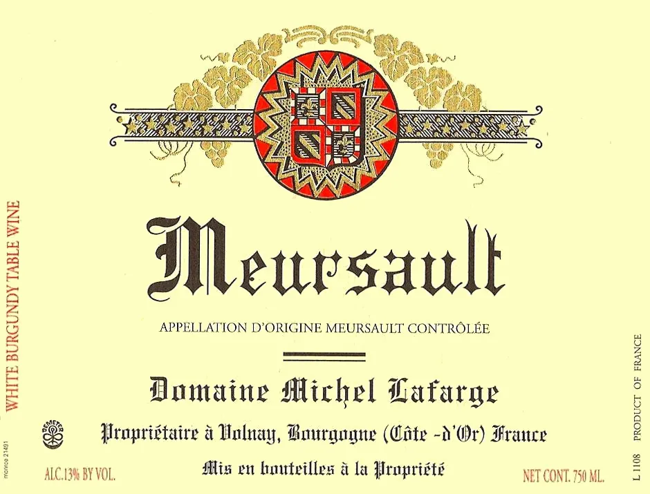 Meursault Vendanges Selectionnees Bottle
