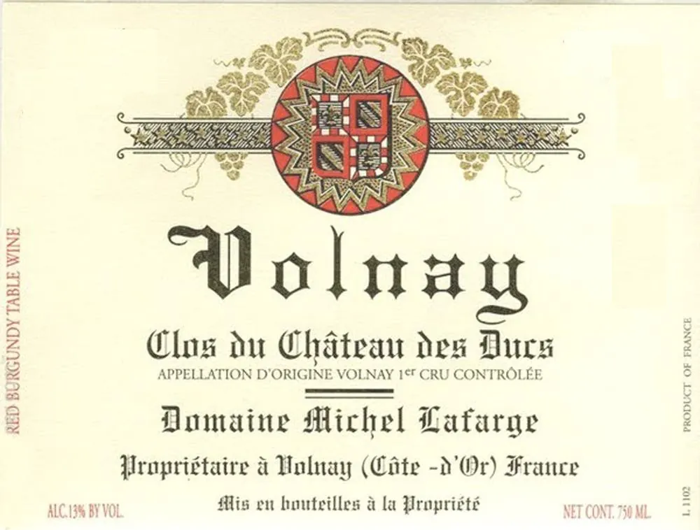 Volnay Clos du Chateau des Ducs Premier Cru Bottle