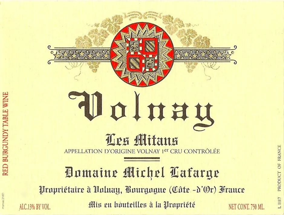 Volnay Les Mitans Premier Cru Bottle