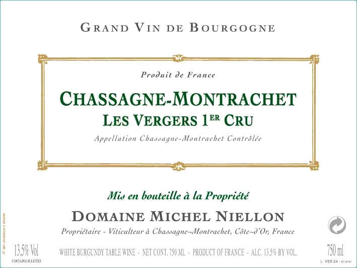 Chassagne-Montrachet Les Vergers Premier Cru Bottle
