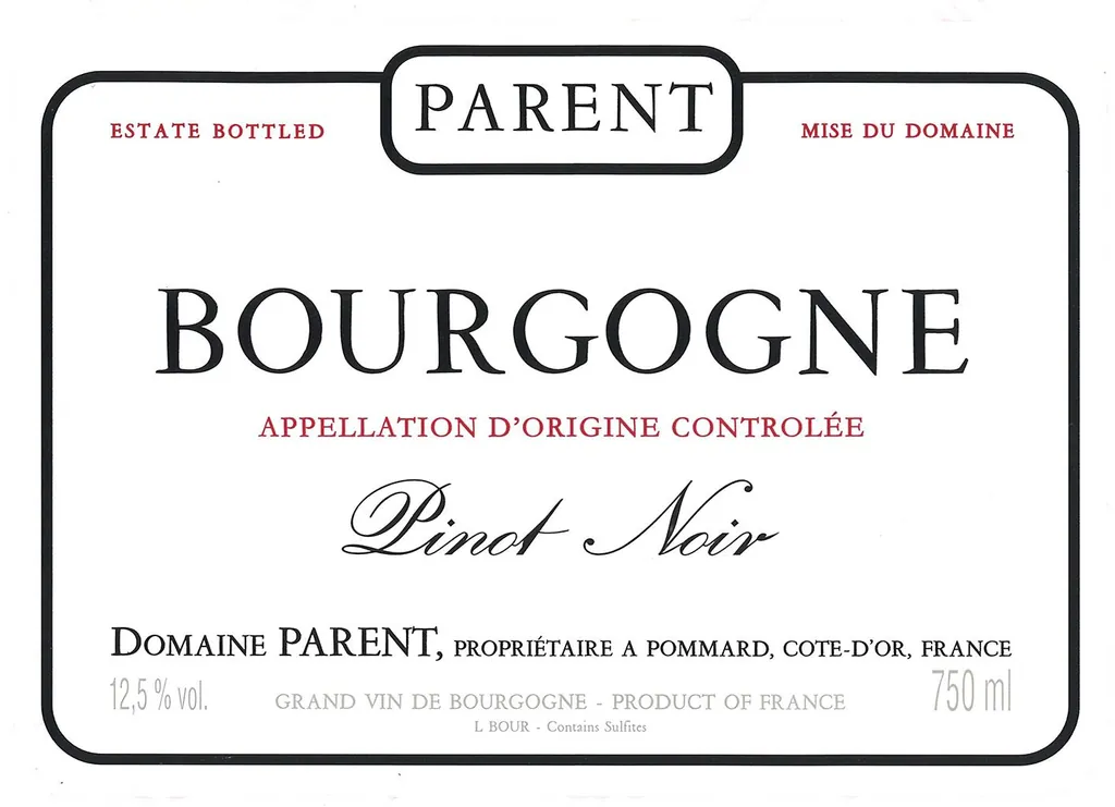 Bourgogne Pinot Noir Bottle